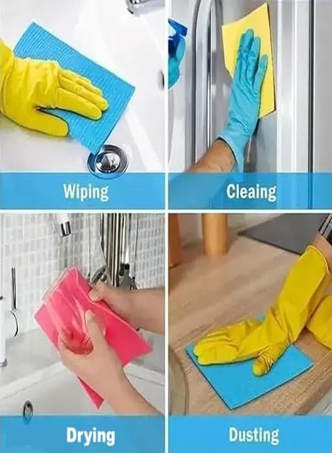 PILLTOX Swedish Dishcloths for Kitchen 5 Pack, Sponge Dish Cloth for Counters & Washing Dishes, Reusable and Absorbent Paper - Image 3